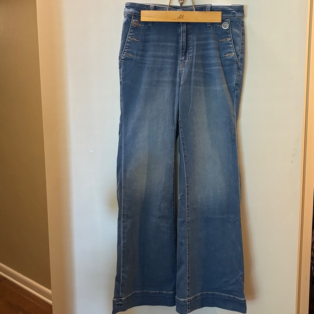 Chico's Medium Blue Wide-Leg Flare Jeans